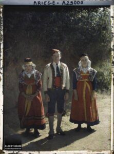 three people in traditional dress